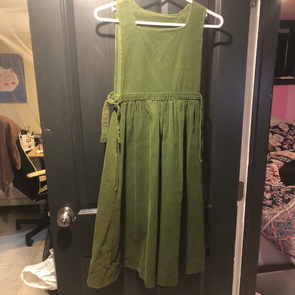 vintage green corduroy dress.